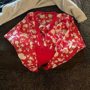 Boohoo top, bottom part is for the private area very cute with little flowers.